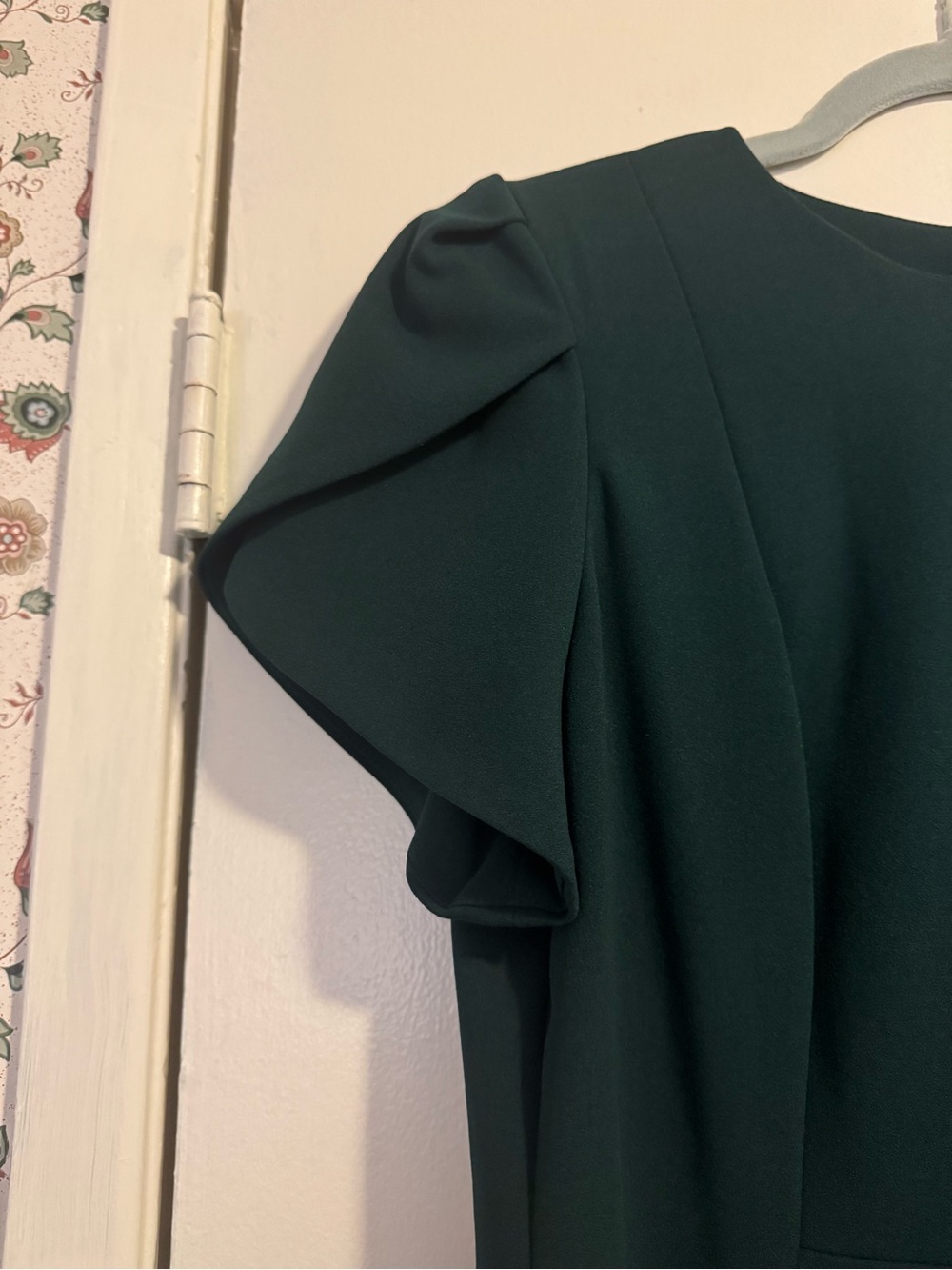 Calvin Klein Dark Green Midi Sheath Dress - Picture 2 of 4